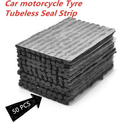 50Pcs Car Motorcycle Tyre Tubeless Seal Strip Spikes For Car Tires Tire Repair Kit Car Tire Fitting Tools For Auto Car Tool Kit