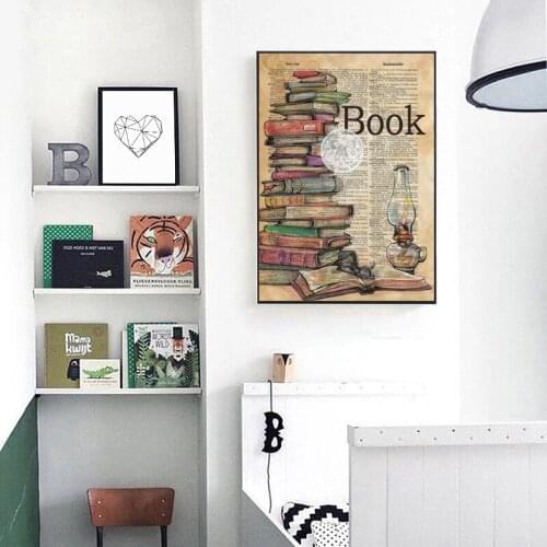 Book Definition Prints Wall Poster Modern Classic Book Canvas Painting Librarian Bookworm Gift Home Decor Posters