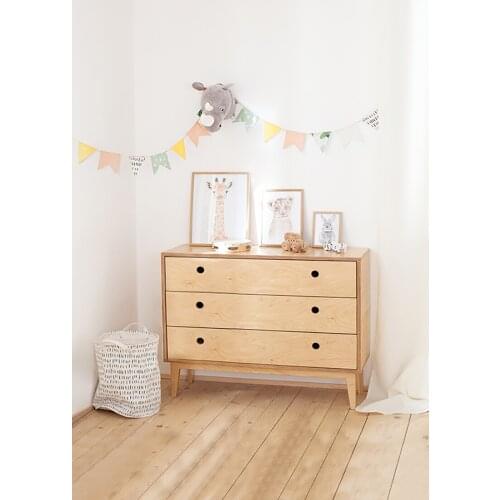 Bunting Cabinet Wooden Floor Photography Backdrop Vinyl Background for Baby Room Children Birthday Party Photoshoot Photo Studio