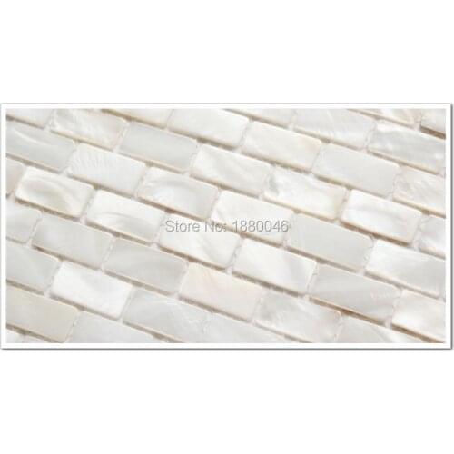 Sea shell tile shell mosaic tile white color luster mother of pearl tile backsplash kitchen bathroom mirror tile Decorative