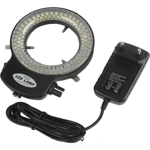 Adjustable 144pcs LED Ring Light illuminator Lamp For Industry Stereo Microscope Digital Camera Magnifier EU US AU Plug adapter