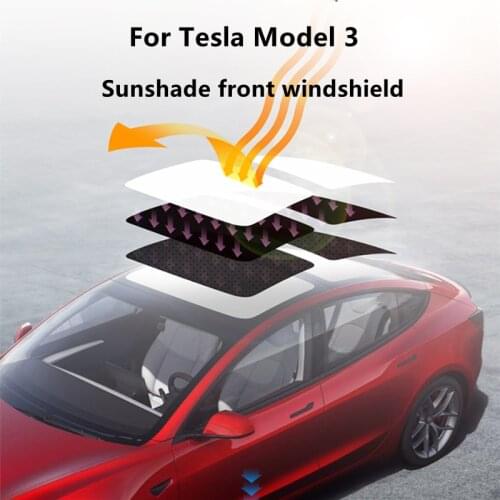 Car Sunshade Top and rear skylights For Tesla Model 3 2016-2021 Dedicated summer sunroof, sun shade, sunscreen, heat insulation