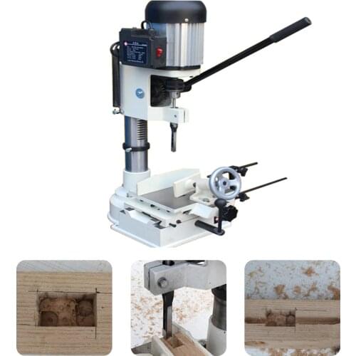 Woodworking Mortising Machine 750W Tenon Machine Carpentry Groover Drilling Hole Tenoning Tool Small Table Drilling Tool MK361A