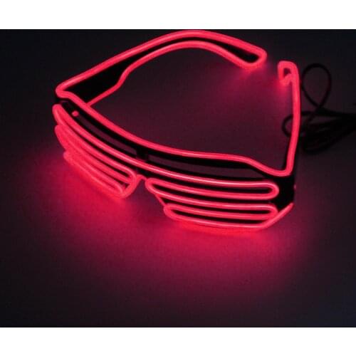 LED Glasses Rave Costume Party Decor LED Light Up Glasses Party Festival Luminous DJ Sunglasses Halloween Decoration Supplies