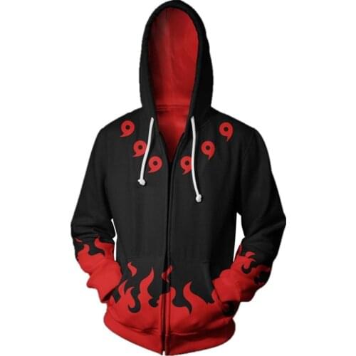 Naruto Hoodies Zipper Sweatshirt 3D Hoody Cool Anime Hooded Sweatwear Out Jackets Men Women Casual Coats Streetwear Jackets