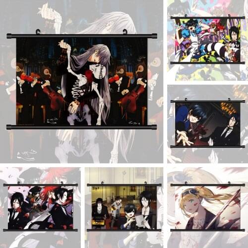 WTQ Black Butler Michaelis Sebastian Ciel Phantomhive Canvas Painting Anime Posters Wall Decor Wall Art Picture Home Decor