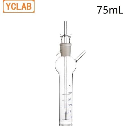 YCLAB 75mL Impact Gas Sampling Collection Bottle Laboratory Chemistry Equipment