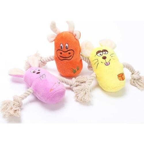 Funny Pet Dog Toy Ropes Toys for Dog Chew Toys Plush Puppy Pet Chew Knot Toy Durable Dogs Chew Teeth Clean Braided Rope Dog Toys