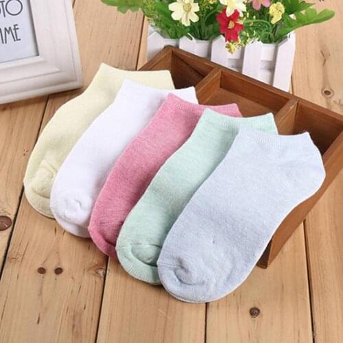 Lady 1 Pair Candy Color Ankle Socks Short Low Cut Crew Casual Sport Boat Socks