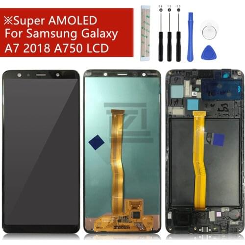 6.0''For Samsung Galaxy A7 2018 SM-A750F A750F A750 LCD Display Touch Screen Digitizer Assembly Replace 100% Tested A750 lcd