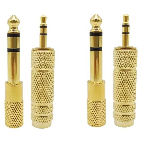 3.5mm Female Jack to 6.35mm 6.5mm Male Plug Stereo Audio Speaker Cable Connector AUX Converter 3.5mm Headphone Adapter