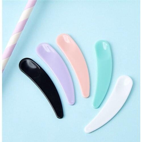 10Pcs Mini Cosmetic Spatula Disposable Curved Scoop Makeup Mask Cream Spoon Eye Cream Stick Make Up Face Beauty Tool Kits