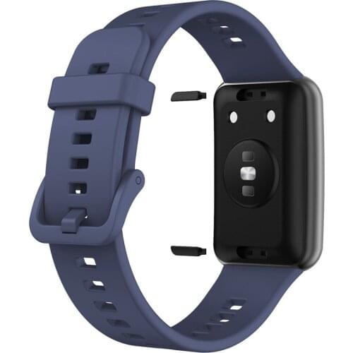 14 Colors Silicone Watchbands For HUAWEI Watch Fit Smart Watch Wrist Band Sport Strap With Buckles Replacement Accessories