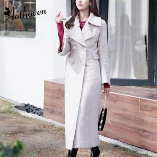 Женские классические тренчи AOTHOVEN China At AliExpress