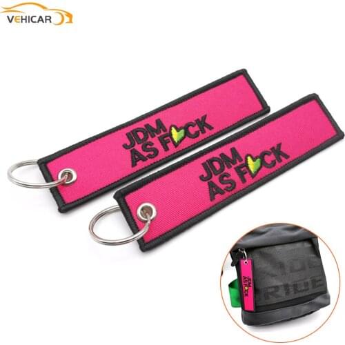 VEHICAR JDM Auto Keychain Keyring Embroidered cloth buckle Car Styling Accessories Universal Lanyard