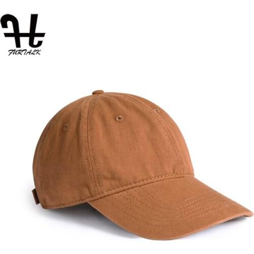 FURTALK Kids Solid Baseball Caps Boys Girls Summer Sun Caps Washed Cotten Kahki Hats Hip Hop Vintage Caps for Kids