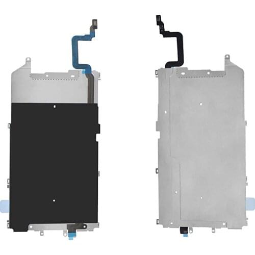 For iPhone 6 6 Plus LCD Screen Back Metal Plate Shield with Home Button Expand Flex Cable Preinstalled Replacement Part