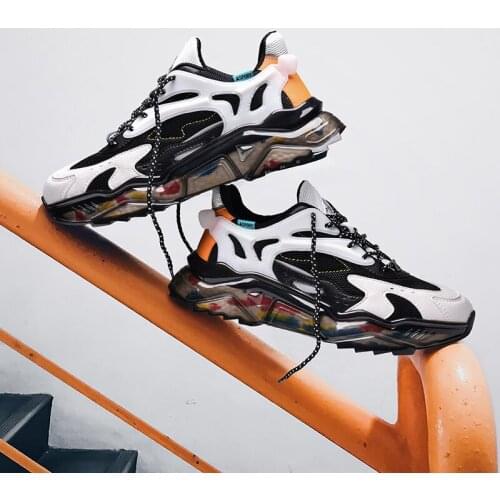 Mens Comfortable Cushion Shoes Lace-up Lightweight Casual Large Size Outdoor Sports Shoes Flat Running Shoes