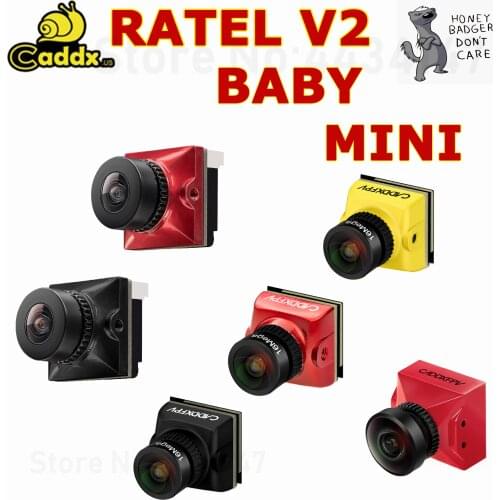 Caddx RATEL V2 / Baby Ratel 2 1/1.8'' Starlight HDR OSD 1200TVL 16:9 4:3 NTSC/PAL 1.66mm/2.1mm Lens FPV Camera for Racing Drone