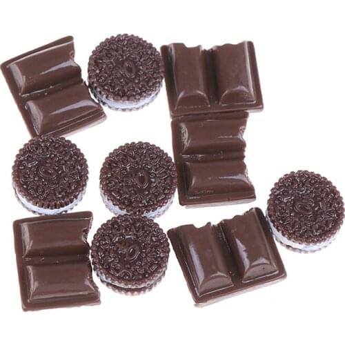 Mini Biscuits Dessert Cookies Chocolate Plastic Can Play Toy Food Candy Fruits For Dolls Accessories Kitchen Play Toys