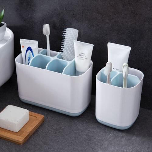 Multi-function Toothbrush Draining Rack Toothpaste Holder Bathroom Shelf Kitchen Soap Clean Brush Storage Rack Makeup Organizer