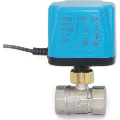 Motorized Ball Valve 2 Way Electric Ball Valve for Water Controller Normally Closed/Open AC110-220V DC12-24V Stainless steel