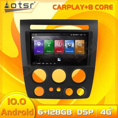 128G Android 10 Video Multimedia Car Cassette Radio Tape Recorder Stereo Player For Hummer H3 2005 2006-2010 GPS Navi Head Unit