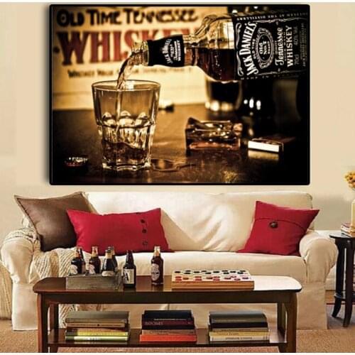 Whiskey Drinks Wall Posters And Prints Modern Canvas Art Paintings Print On Canvas Bar Decorative Pictures For Home Decor