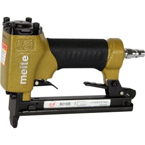Meite 8016B Upholstery Pneumatic Stapler Nailer Gun U-type Stapler Air Fine Wire Stapler for Bedding Sofa Furniture Cabinets