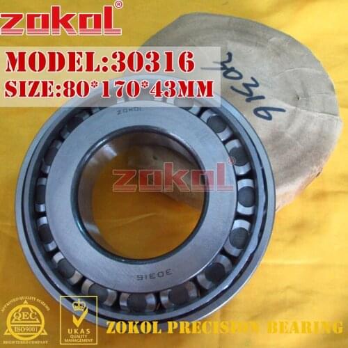 ZOKOL bearing 30316 7316E Tapered Roller Bearing 80*170*43mm
