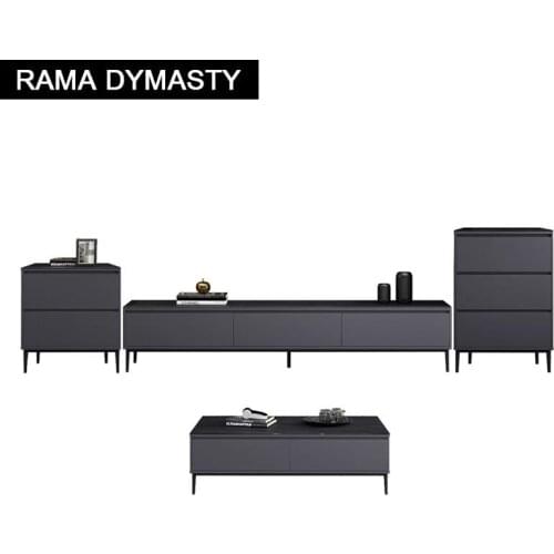 Modern minimalist slate TV cabinet coffee table combination home living room creative multifunctional floor cabinet