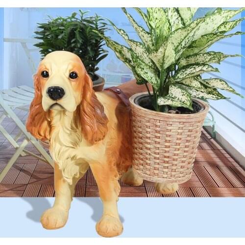 Lovely Dog Decoration Home Decoration Living Room Floor Flower Several Flowerpots Shelf European Balcony Flower Stand Ornaments