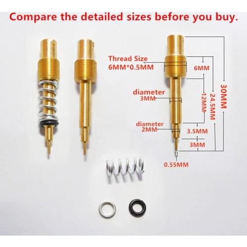Keihin the carb air screw for a variety of carburetor CVK CBR CB-1 GR PD26JS(2PCS fuel ratio adjusting screw)