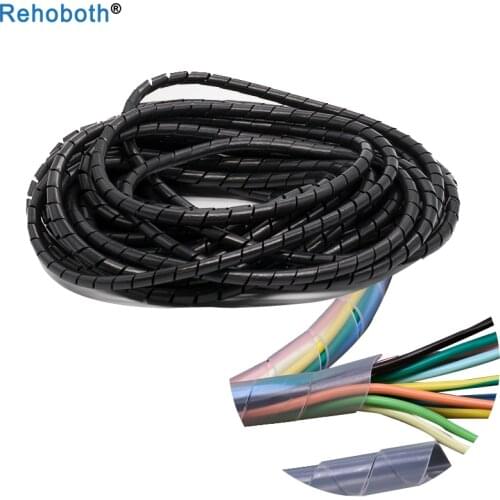 1 pcs Flexible Spiral Tube Cable Winder Cable Holder Organizer Cord Protector Cuttable Wire Management Storage Pipe