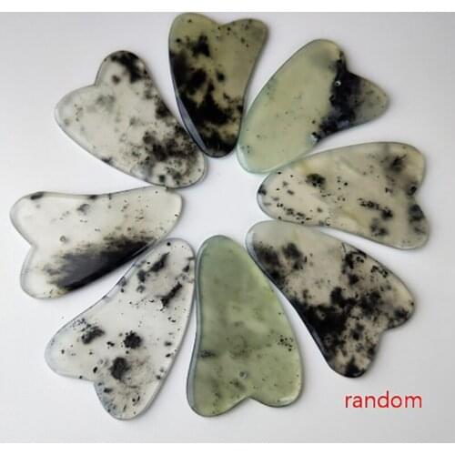 1Pcs Gua Sha Board Ink Jade Stone Natural Guasha Massage Tool Facial And Body Treatment Scraping Care Healthy Massage
