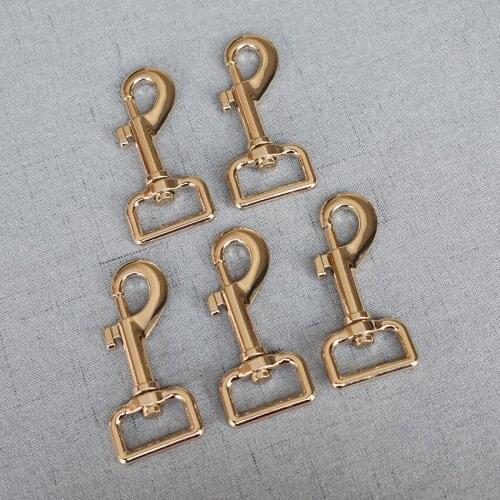 100 Pieces 25mm Gold Metal swivel hook Clasps Lobster use for Dog Collar Keychain Swivel Trigger Clips Snap Hook DIY Accessories