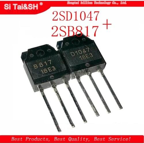 2pcs 2SD1047 1PCS=D1047 + 1PCS=2SB817 B817 TO-3P audio amplifier the tube original authentic