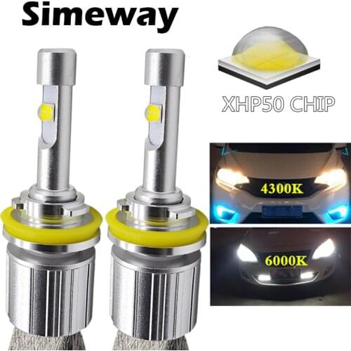 2PCS Car Headlight H8 H11 H7 H4 LED H9 H1 H3 9012 h27 D2S 880 XHP50 Chip 104W 12000lm Bulb Headlamp 9005 4300K 6000K Fog Light