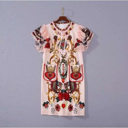 2020 Summer runways womens brand new high quality diamonds dress Chic women vintage dress B987
