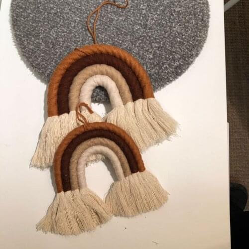 Home Decoration Accessories Rainbow Handmade Weaving Ornament Nordic Fresh Simple Kid Room Wall Decoration Hanging Jy05 21
