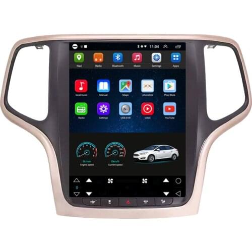 10.4" tesla style android car radio screen auto stereo for JEEP Grand Cherokee 2013-2017Navigation GPS Multimedia Video Player