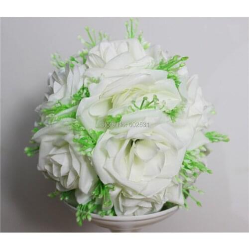 Free shipping 15cm*20pcs New 2015 high quality wedding kissing flower ball bride bouquet decoraion Hotel Arcade ornaments