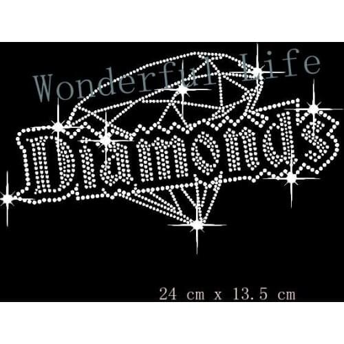 Free Shipping Diamonds Iron On Rhinestone Transfer
