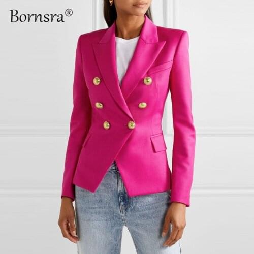 Женские твидовые пиджаки Bornsra China At AliExpress