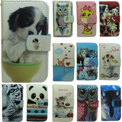 OWL Cat Dog Wolf Panda Tiger Wallet Flip case cover for HTC Desire 300 500 520 510 601 610 620 800 820 825 826 828 728 626 320