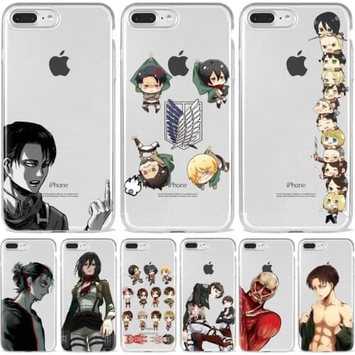 Anime Japanese attack on Titan levi ackerman Phone Case For iPhone 12 mini 11 pro Xs MAX XR 8 7 6 Plus Soft TPU корпус телефона