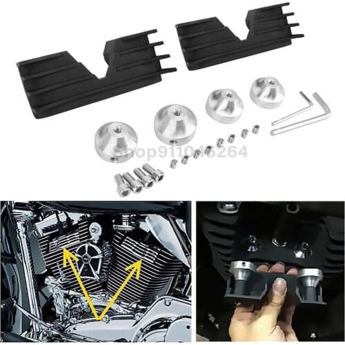 Motorcycle Black Aluminum Finned Spark Plug Head Bolt Covers For Harley Sportster XL883/1200 X48 72 1200X 2004-2020