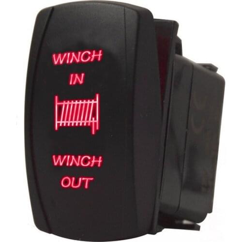 EE support Car Off Road Momentary Rocker Switch Blue/Red LED Winch In Out Light Lamp 7Pin Sales