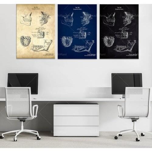 L'affiche de TMJ-brevet style-anatomy poster