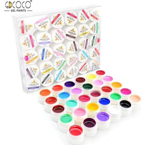 GDCOCO Drawing Painting Gel Kit 5ml Soak Off UV LED Pure Color Gel Nail Lacquer Nail Salon Design DIY Gel Polish Nail Varnish
